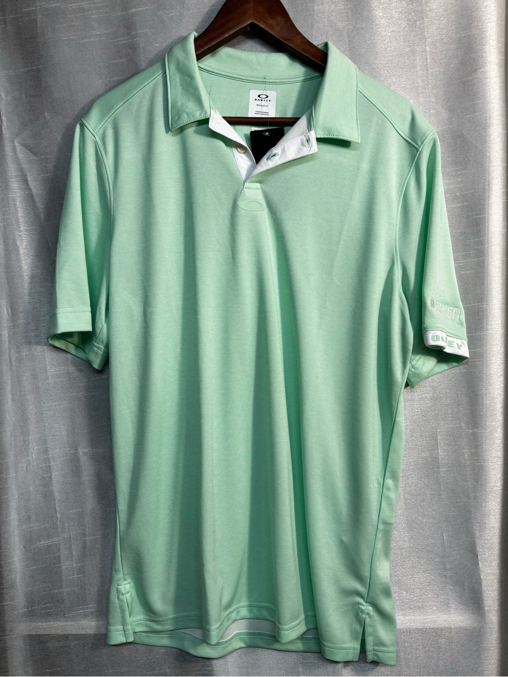 Oakley Men’s XL Mint Green Golf Polo Power Design Performance NWT